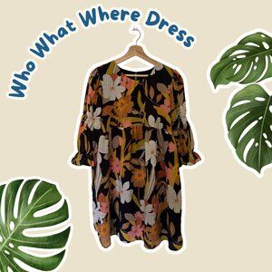Who What Wear Printed Smock Dress